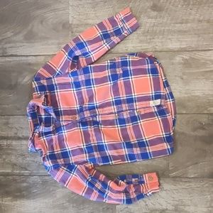 GYMBOREE Girls S 5-6 pretty pattern flannel blouse top